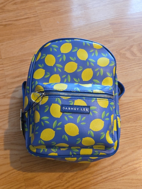 Dabney Lee Handbags - Dabney Lee Blue Lemon Print Mini Backpack